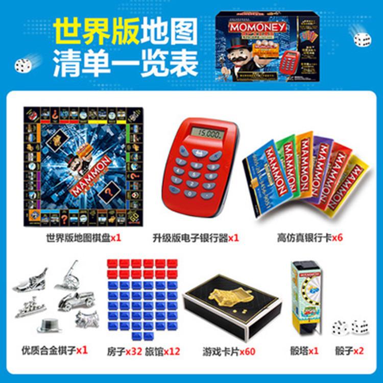 大号富游戏棋世界版刷卡经典地产之王游戏棋带新款刷卡机