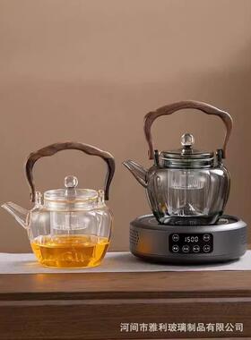 耐高温茶壶家用大容量煮茶壶玻璃蒸煮两用泡茶壶提梁壶电陶炉专用