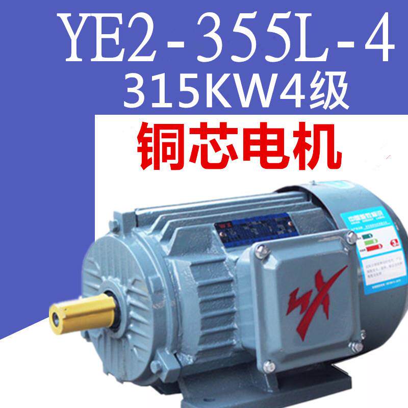 315W4级电机YE2-355L-4极三相异步电动机纯铜马达315千瓦YX3YE3