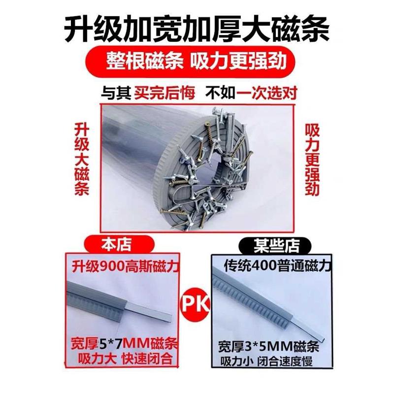 四季门帘磁性自吸防寒防风新款商用空调隔断透明PVC简约软门帘