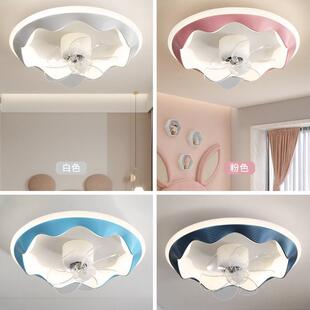 卧室摇头房风扇灯8821202年款房间吸新顶一5体电扇灯智能儿童灯带