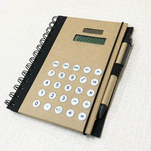 Calculator Book Gift Notebook with Solar Paper