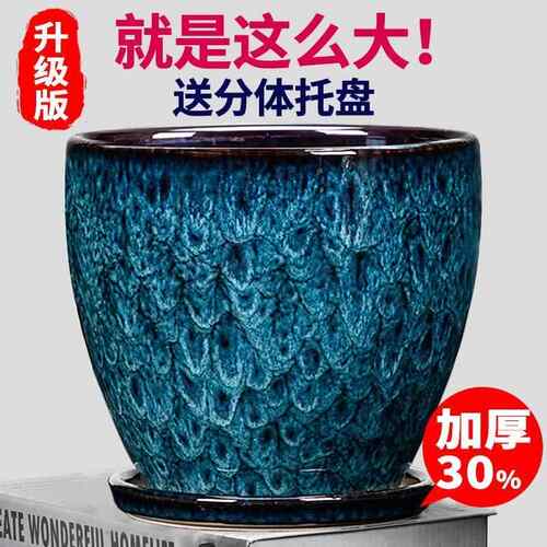 flowerpot ceramic simple large indoor plant pot with tray