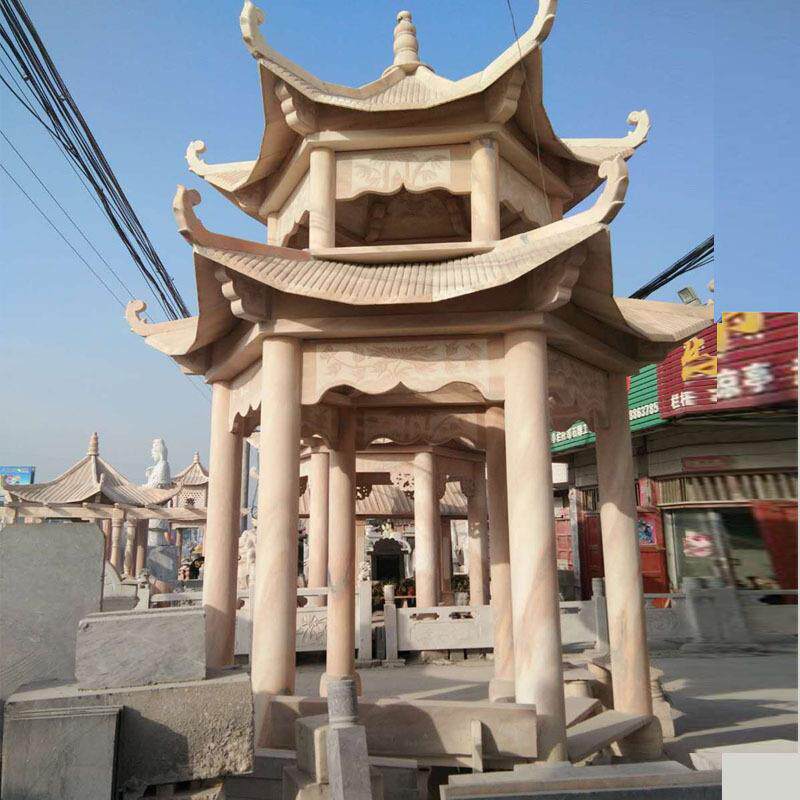 厂家直销园林景区双层凉亭 石雕凉亭