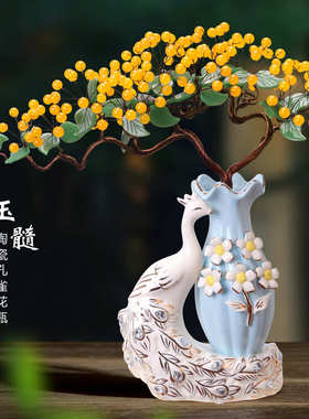 摆件电视柜玉石客厅新茶几中式家居博古架台面工艺装饰品摆件