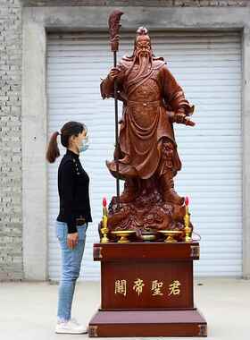 特大关公摆件招财落地武财神关羽关二爷佛像家居供奉公司酒店开业