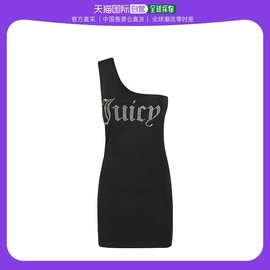 香港直邮潮奢 Juicy Couture 女士Juicy 高级定制黑色连衣裙