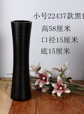 新款陶瓷落大花花瓶现代时地尚简约客摆件干花中厅式创意白色插花