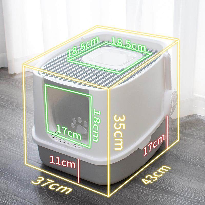 乐优派 热销猫砂盆全封闭防外溅猫厕所防臭宠物清洁用品防带猫砂