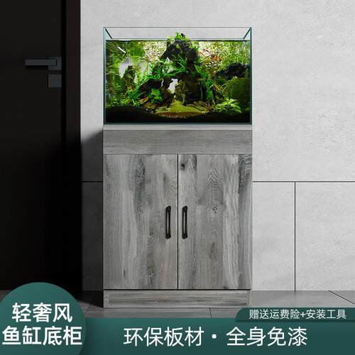 轻奢风玄关鱼缸放置柜底座底柜隔断家用非实木专用架子柜子承重