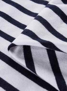 61.3*0.JZL棉休拉架色织条纹针闲织面料时装T恤布料童装面料