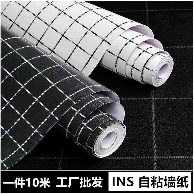 新款直销PVC防水防潮自粘墙纸加厚客厅宿舍学生寝室卧室壁纸背景