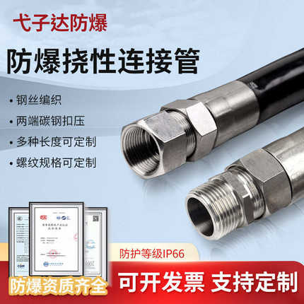防护防爆挠性管金属穿线管防爆软管BNG(橡胶不锈钢)防爆绕性管