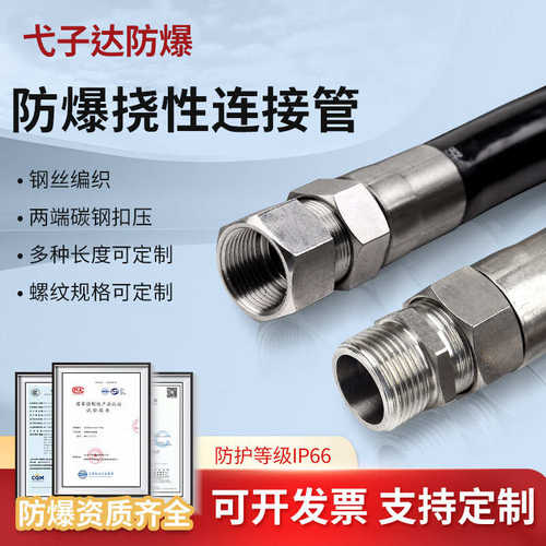 防护防爆挠性管金属穿线管防爆软管BNG(橡胶不锈钢)防爆绕性管