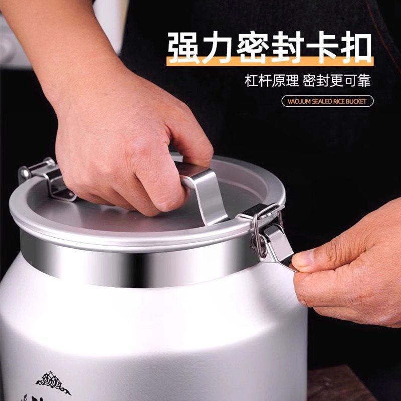 不锈钢铝米桶家用防虫防潮真密封不容器304锈钢高端空装米箱面缸