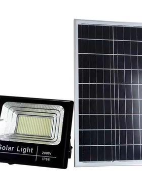 庭院照明灯ED灯LDVF太阳外能分体投灯200W泛光灯户太阳能路灯超光