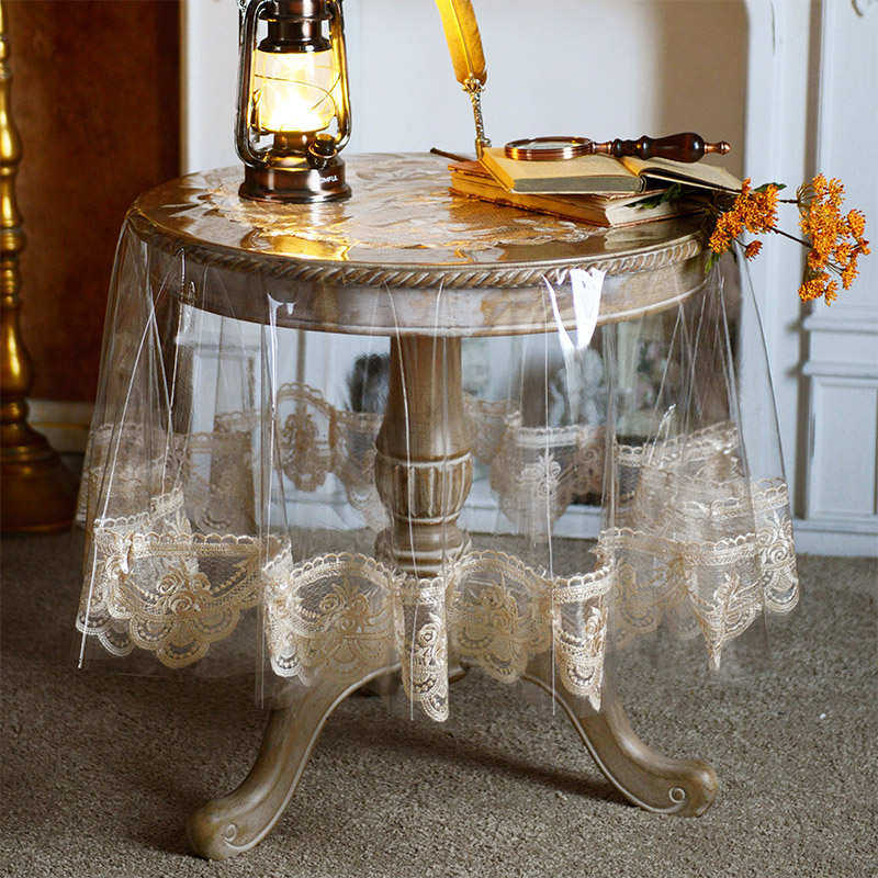 PVC圆桌布防水防油免洗餐桌布透明桌垫布水晶板软玻璃 蕾丝茶几布,居家布艺,桌布,淘宝优惠券,粉丝福利购,淘宝优惠卷