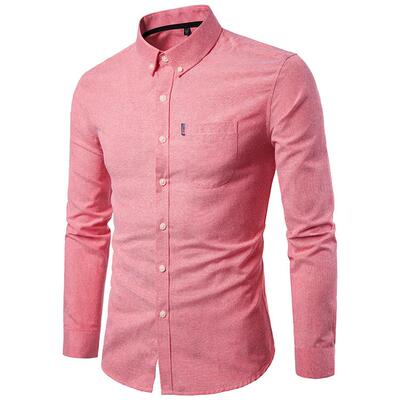衬衫Mens Formal Shirts Men Long Sleeve Slim Fit Casual Shirt