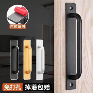 铝合金老式门把手手柄窗户玻璃门免打孔大门把手把手衣柜门拉手