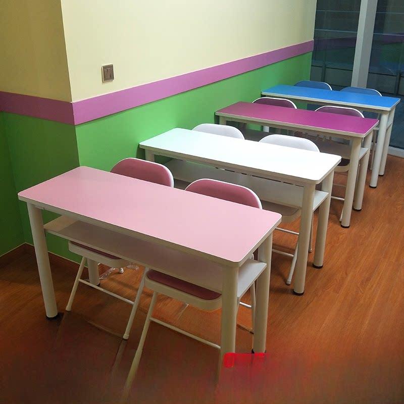 课桌椅组合培训桌辅导班培训班幼儿园儿童小学生学习双人桌子套装