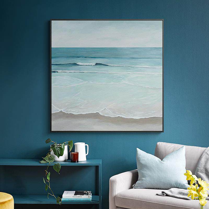 新款直销现代简约抽象风景装饰画大海客厅沙发背景墙壁画主卧床头