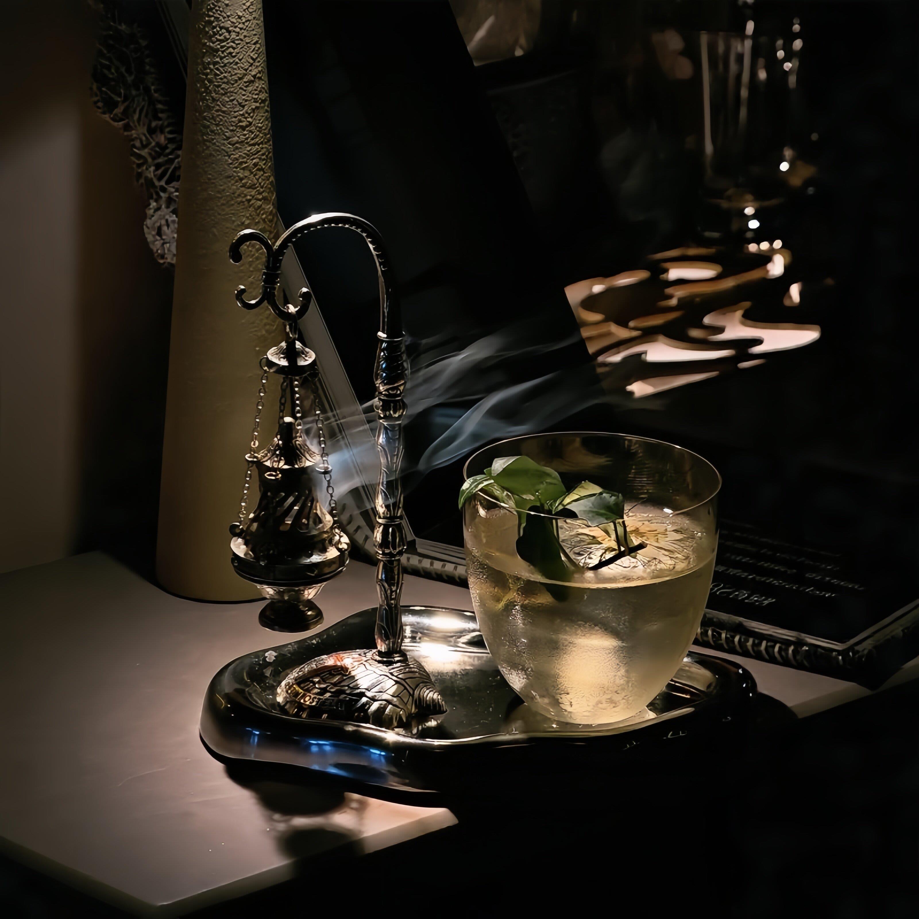 欧式古典香炉茶艺薰香吊铃vintage中古风蚊香盘酒吧调酒装饰摆饰.