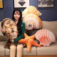 Cartoon imitation shell throw pillow plush toy, starfish abalone doll, sleeping pillow doll, birthday gift thumbnail 8