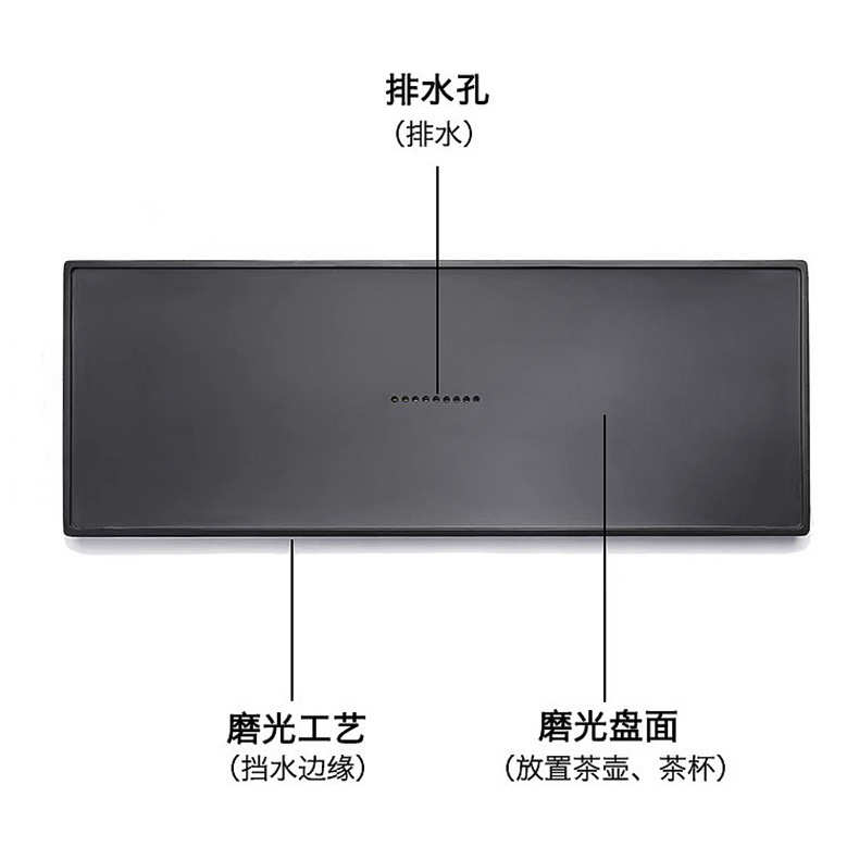 茶盘客厅家用石头轻奢现代高端办公室整块天然整块乌金石茶台茶海