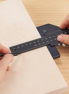 280MM木工多功能划线尺铝合金T型尺木工划线器卡尺多功能测量尺H