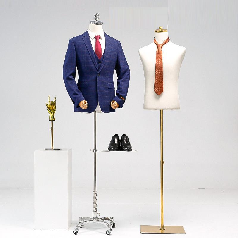男模特道具半全身西装模特架子展示架服装店橱窗男装韩版假人模型图片