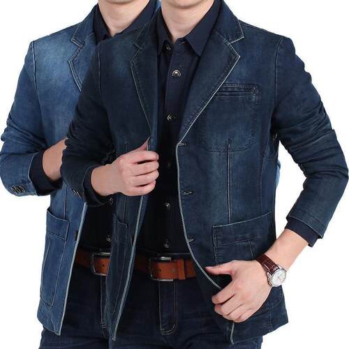 T 22447 Men's Casual Solid Color Jacket 纯色休闲外套