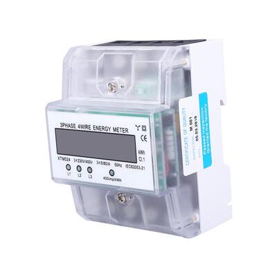 导轨式电表三相四线英文中性导轨电表XTM024