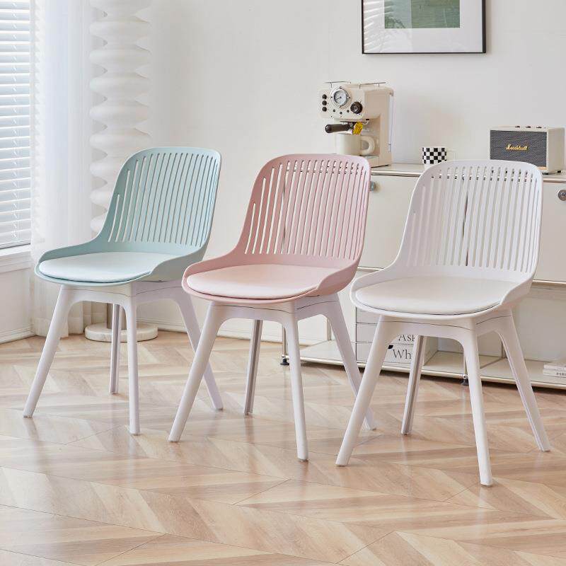 北欧时尚简约奶茶店椅子加厚塑料洽谈椅家用懒人靠背餐厅椅书桌椅