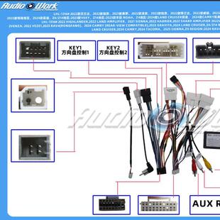 LHL-1316#导航线材 安卓中控大屏电源线 适用2022款汉兰达