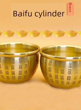 【傅师傅推荐】黄铜白福缸钱币缸米缸聚宝盆装饰喜庆家装