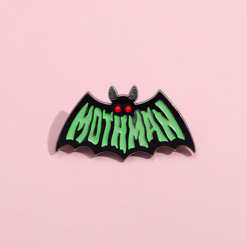 Halloween Cartoon Animal Letter Metal Brooch Glow Badge