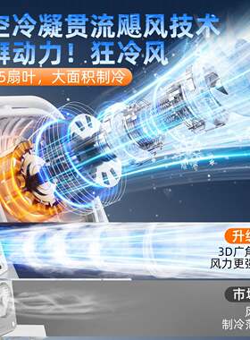 厨房吊柜橱柜专用电风扇磁吸免打孔倒挂壁挂静音降温神器小型吊扇
