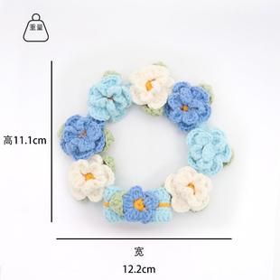 手工钩织挂件毛线针织花环编织铃兰车挂钥匙扣包包挂饰创意手作