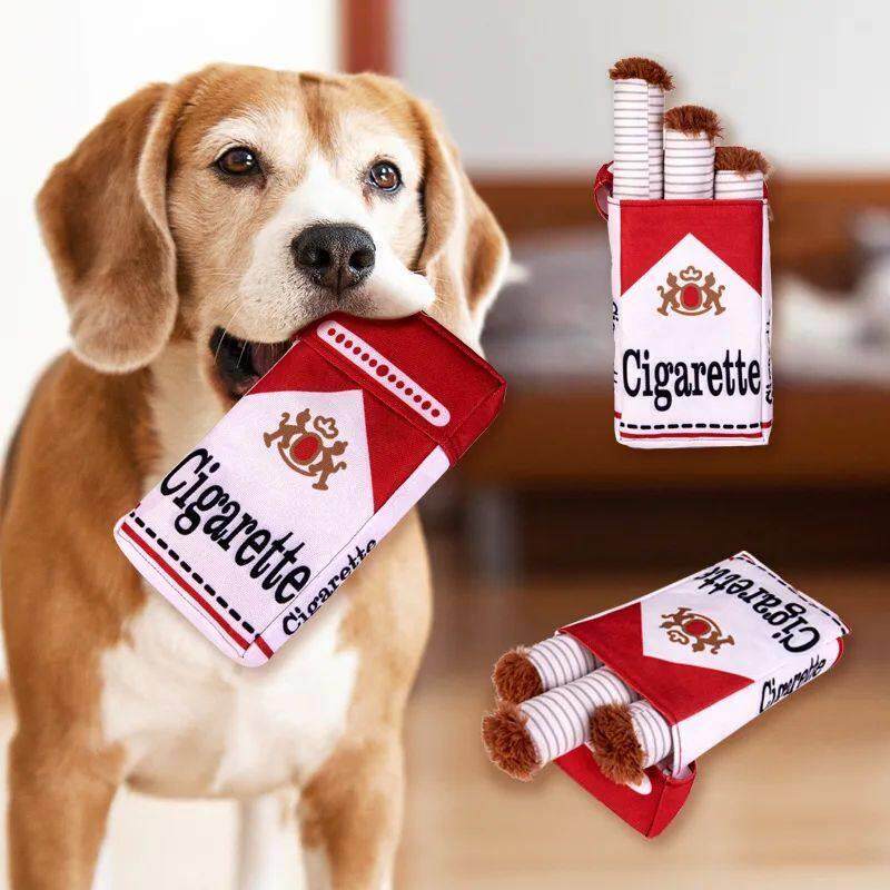 Dog Toy Creative Cigarette Chewing and Grinding Toy with Squ