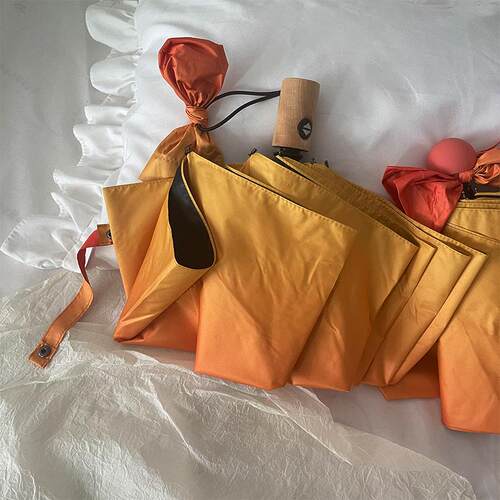 正品Msho温柔的廷德尔梯度妇自日落“雨动伞女的乙烯基折叠遮阳伞