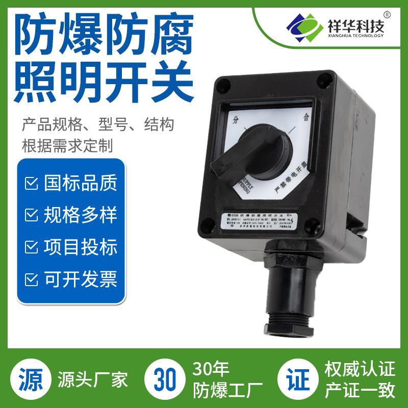 祥华ZXF8030防爆防腐照明开关防爆转换开关单极双极开关厂家直销