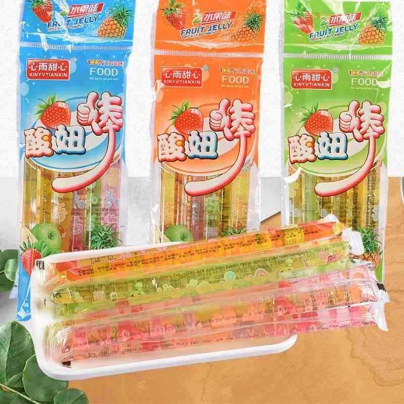 酸妞棒果粒棒果冻条散装吸果冻棒棒冰六一儿童休闲零食小卖部