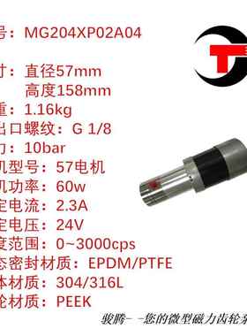 MG泄204XP0AAEX04磁力泵齿轮2泵不锈钢水油酸碱溶剂0露灌机装用计