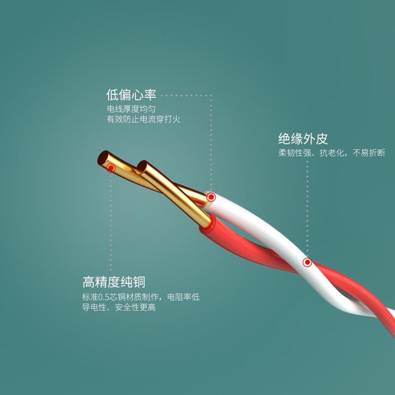 三堡SH100-2C 2芯电话线纯铜双绞线工程家用电话网络布线100米/卷
