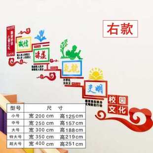 楼道装饰墙学校布置小学楼梯间校园文化文明礼貌标语校园文化中学