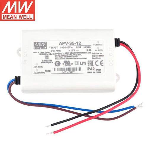 明纬电源 APV-35-12 恒压电子字幕屏LED照明显示屏电源