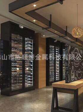 不锈钢酒柜酒架厂家深圳北京玫瑰金香槟金不锈钢恒温红酒柜