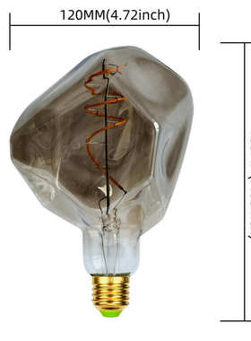 装饰灯led灯泡异形石软e274wled灯丝家居玻璃灰色头灯茶色创意