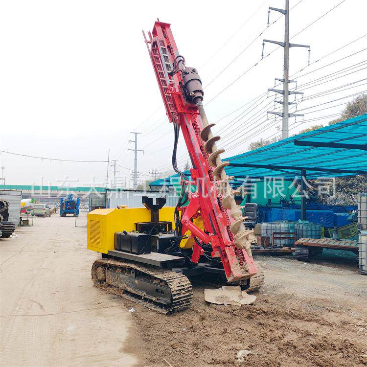 光伏打桩机太阳能发电站建设螺旋引孔机土层、岩层两用