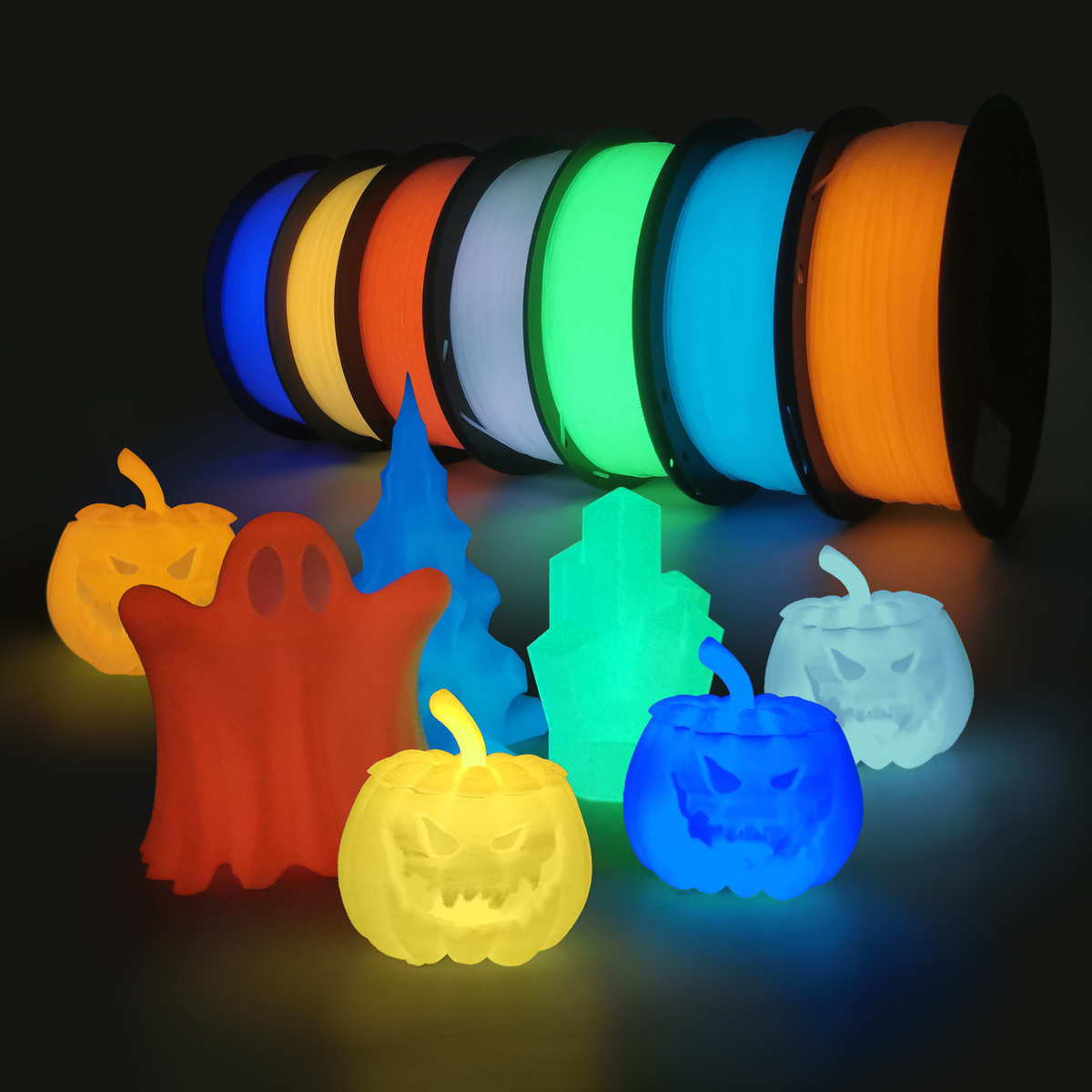 厂家批发3D打印耗材PLA夜光色1kg打印笔耗材夜光PLA3D耗材